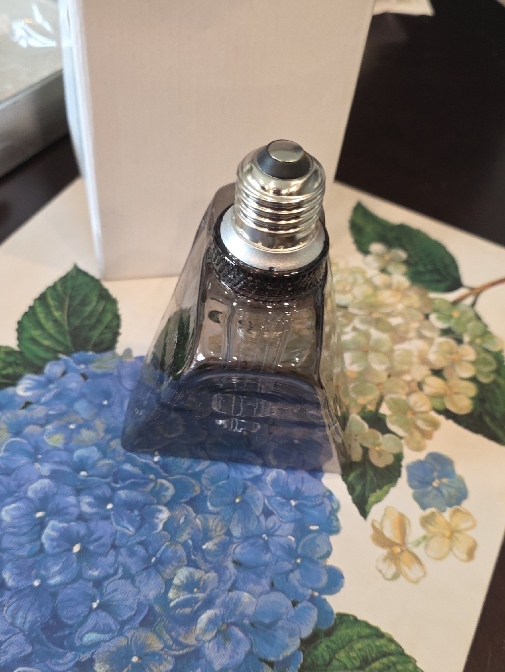 Triangular Glass Light Bulb Accent - Clear with Silver Screw Base
